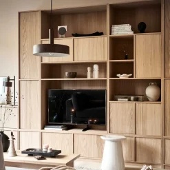 40x199x40 2-türiger Schrank in Eiche Furnier - Ewana