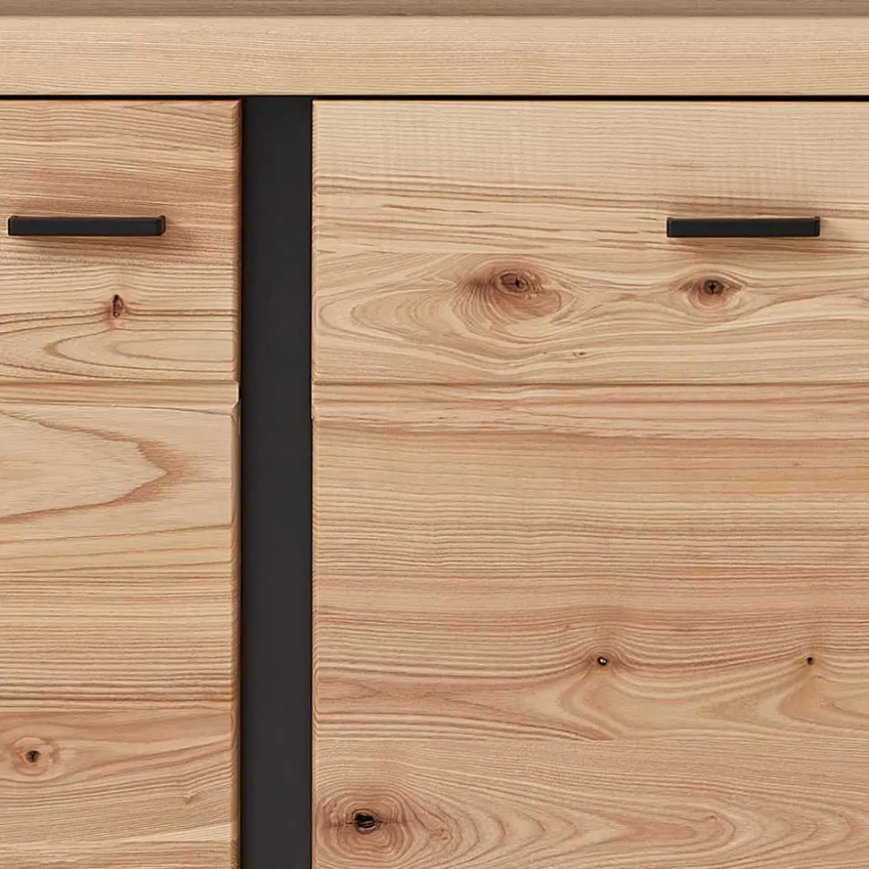 123x121x42 3-türiges Highboard teilmassiv - Latenda