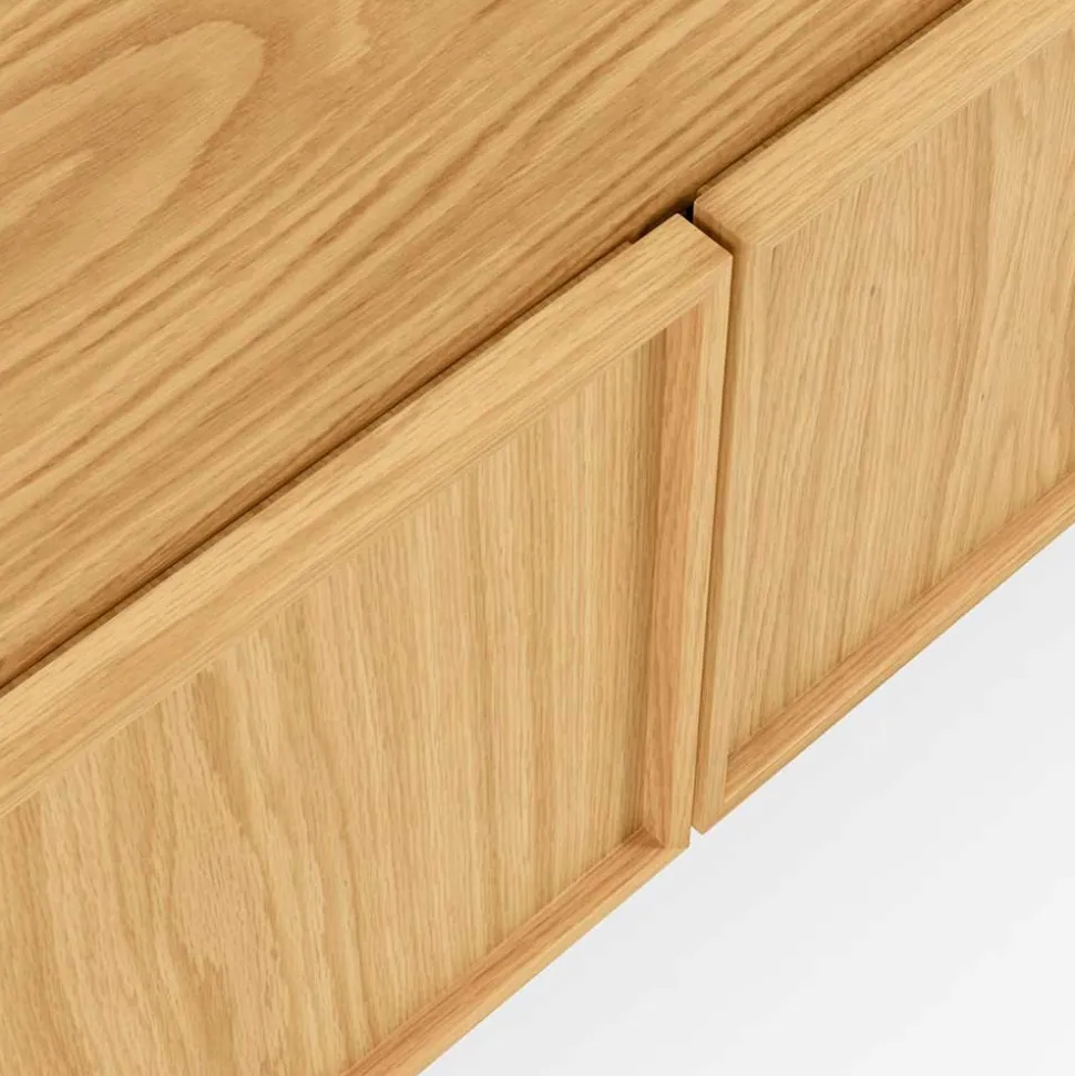 112x51x42 2-türiges TV Lowboard in Eiche - Ravilon