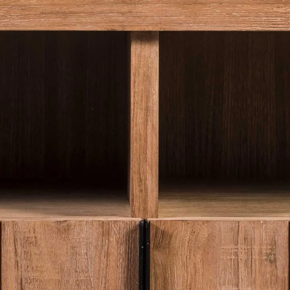 138x75x50 TV Kommode aus Teak Massivholz - Myons