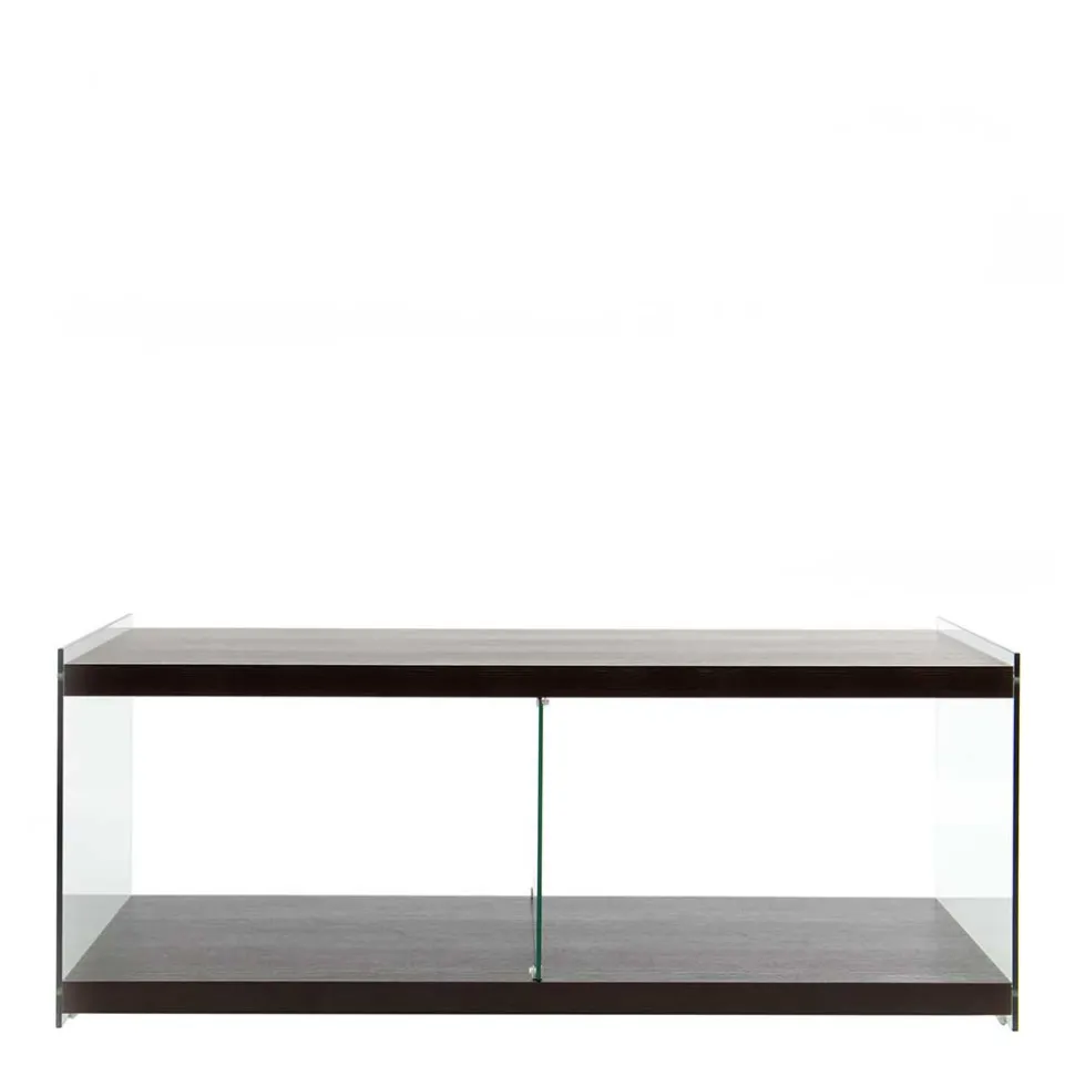 120x45x60 TV Lowboard in Walnuss & Transparent - Adlona