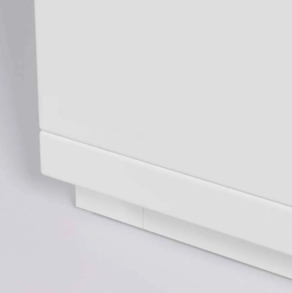 200x44x36 TV Lowboard in Weiß & Eiche - Vintilias