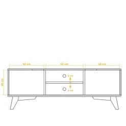 134x48x40 TV Schrank mit Türen & Fächern - Diesta