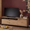 183x60x50 TV Unterschrank in Eiche Holzoptik - Nikdus