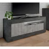 138x56x43 TV Unterschrank in Grau zweifarbig - Dionassa