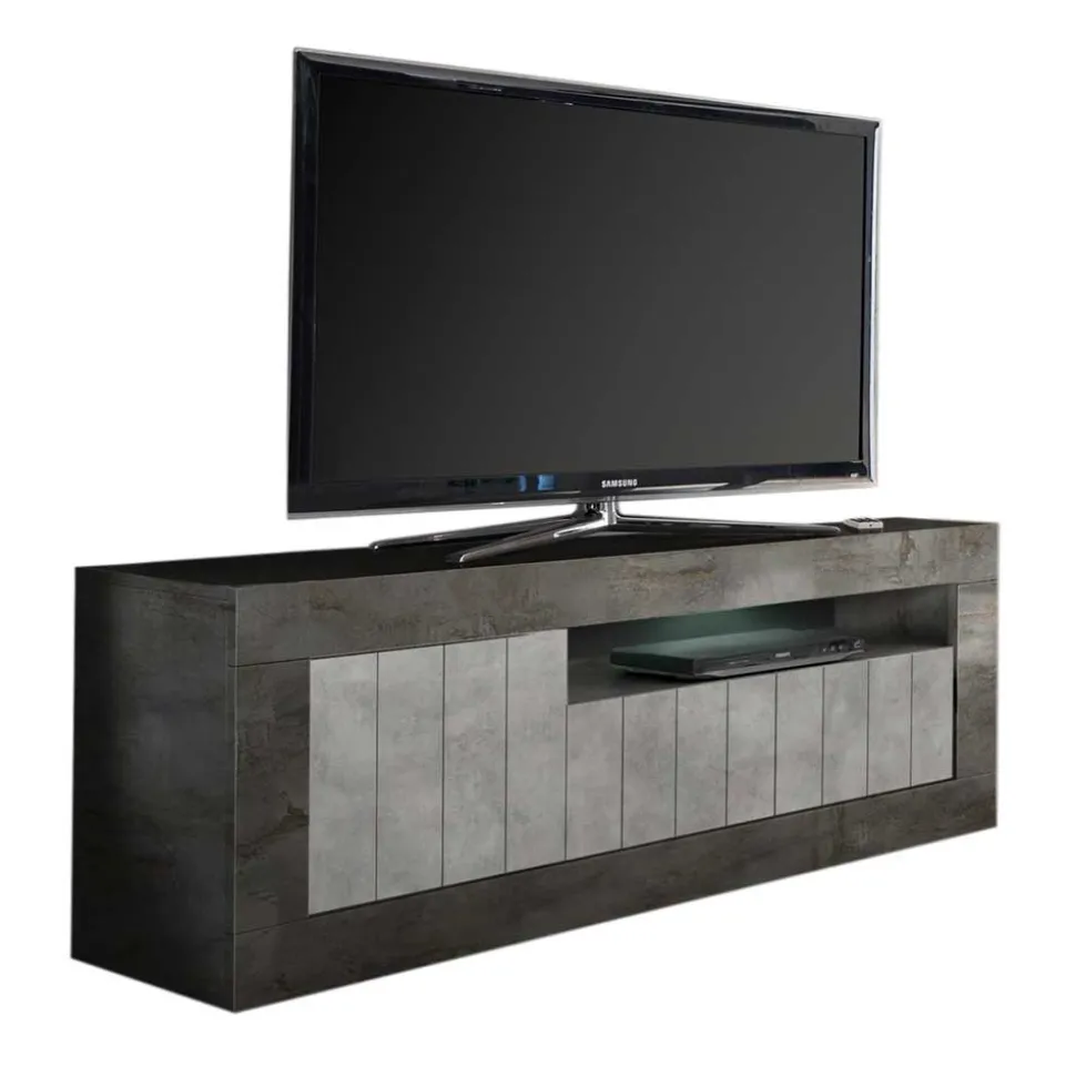 138x56x43 TV Unterschrank in Grau zweifarbig - Dionassa