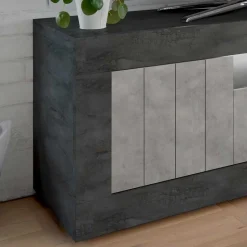 138x56x43 TV Unterschrank in Grau zweifarbig - Dionassa