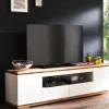 202x54x40 TV Unterschrank in Weiß & Asteiche - Vangels