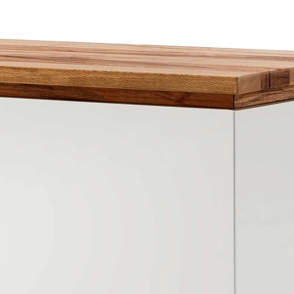 202x54x40 TV Unterschrank in Weiß & Asteiche - Vangels