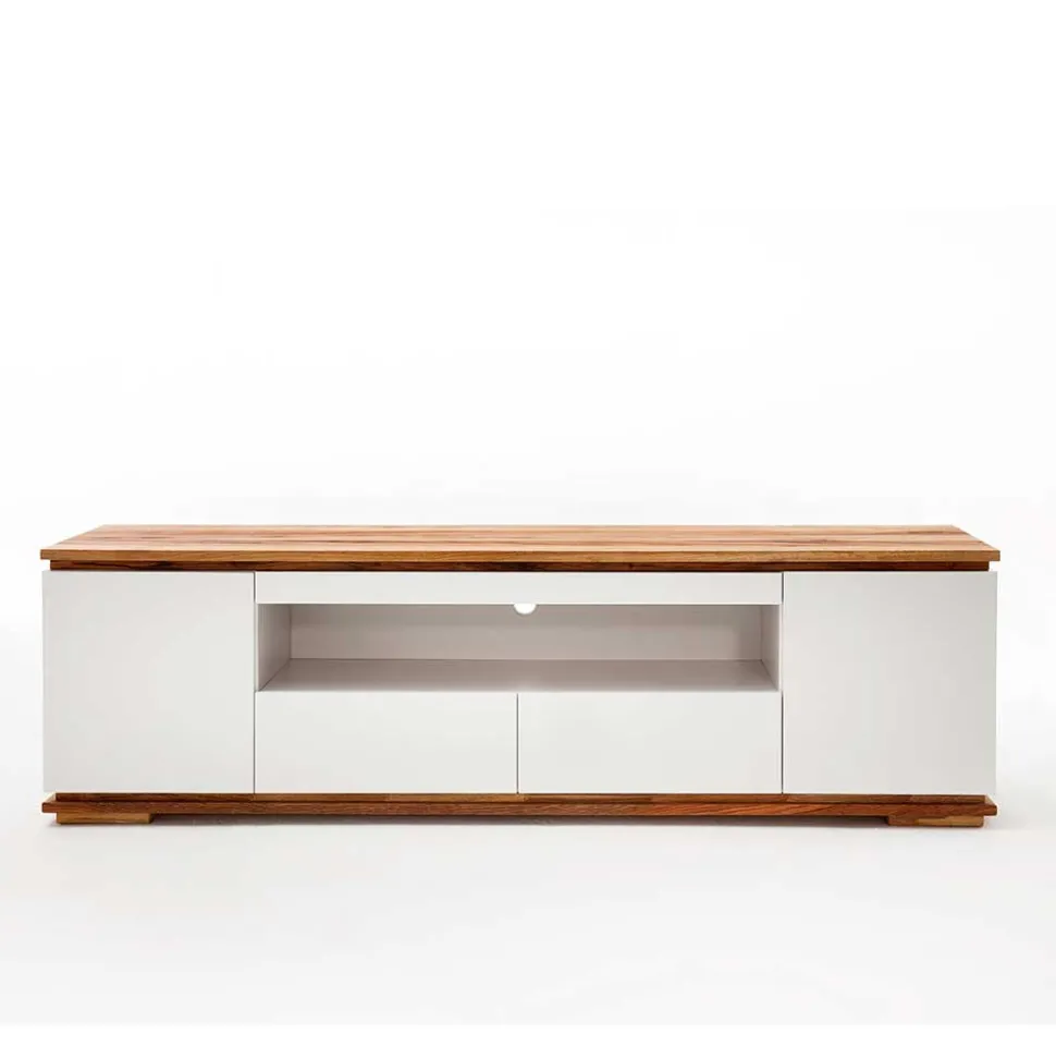 202x54x40 TV Unterschrank in Weiß & Asteiche - Vangels