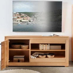 130x62x46 TV-Board aus Kernbuche Massivholz - Sarosca