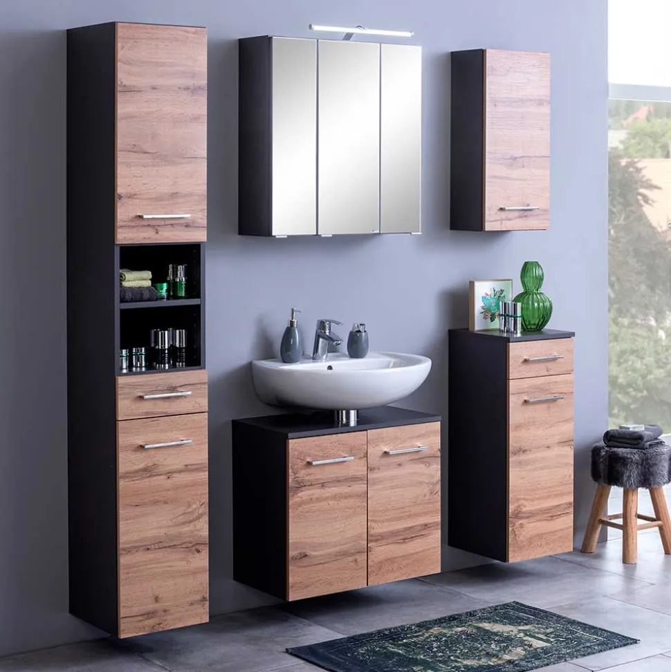 30x84x35 Unterschrank fürs Bad mit Schublade - Ishes