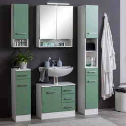 25x84x35 Unterschrank fürs Badezimmer in Grün - Loenixa