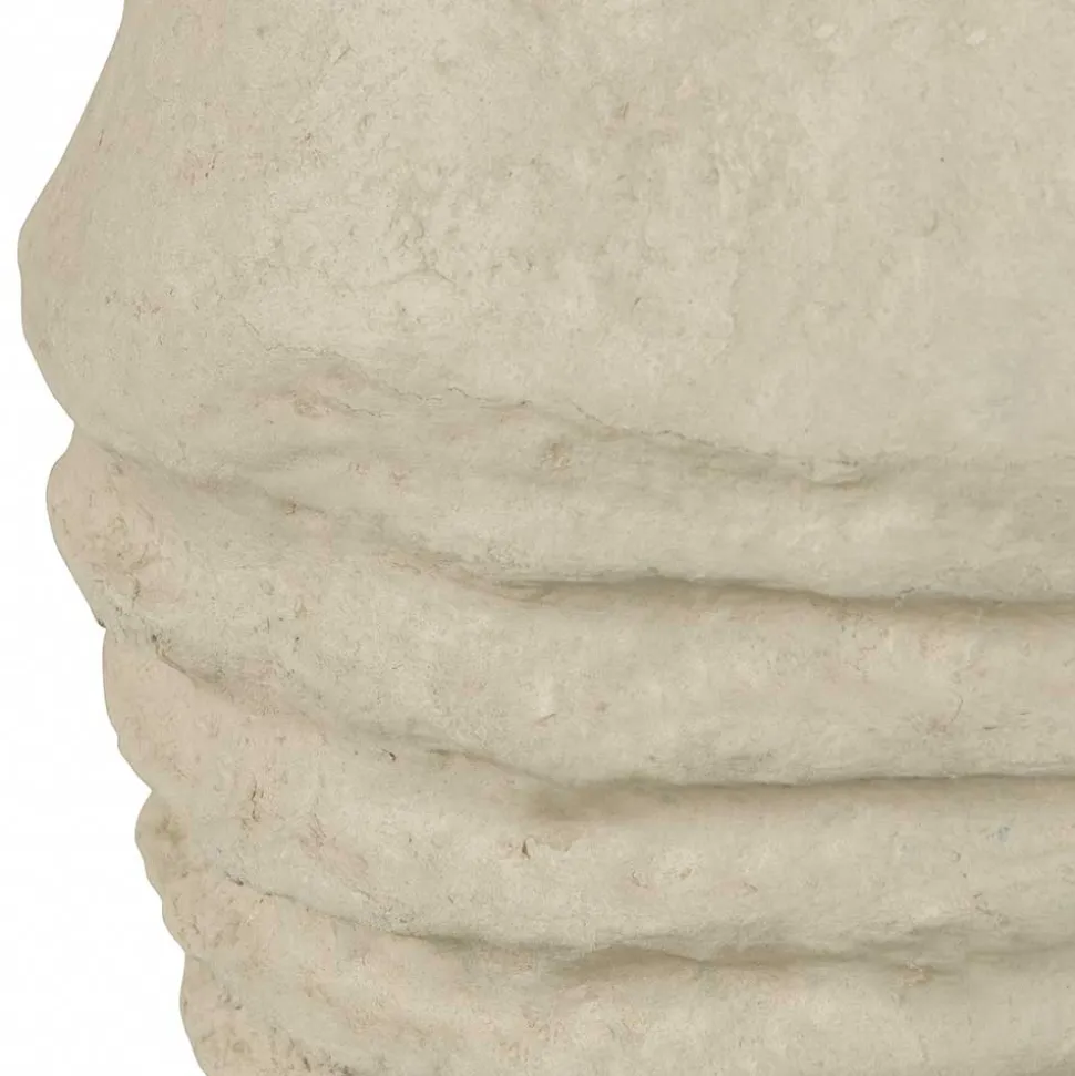 30x45x30 Vase in Cremeweiß aus Pappmasche - Valamengo