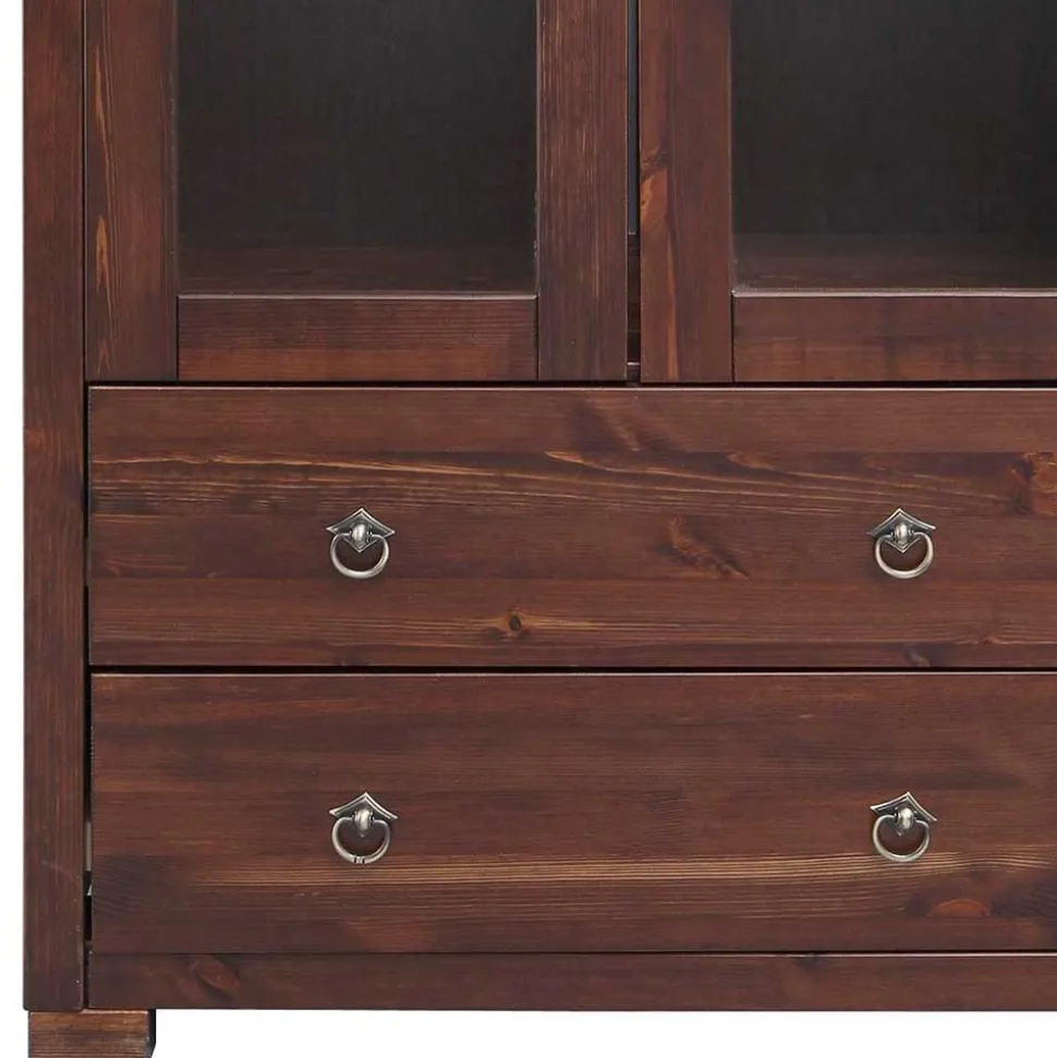 80x178x40 Vitrine mit 2 Schubladen - Luvin