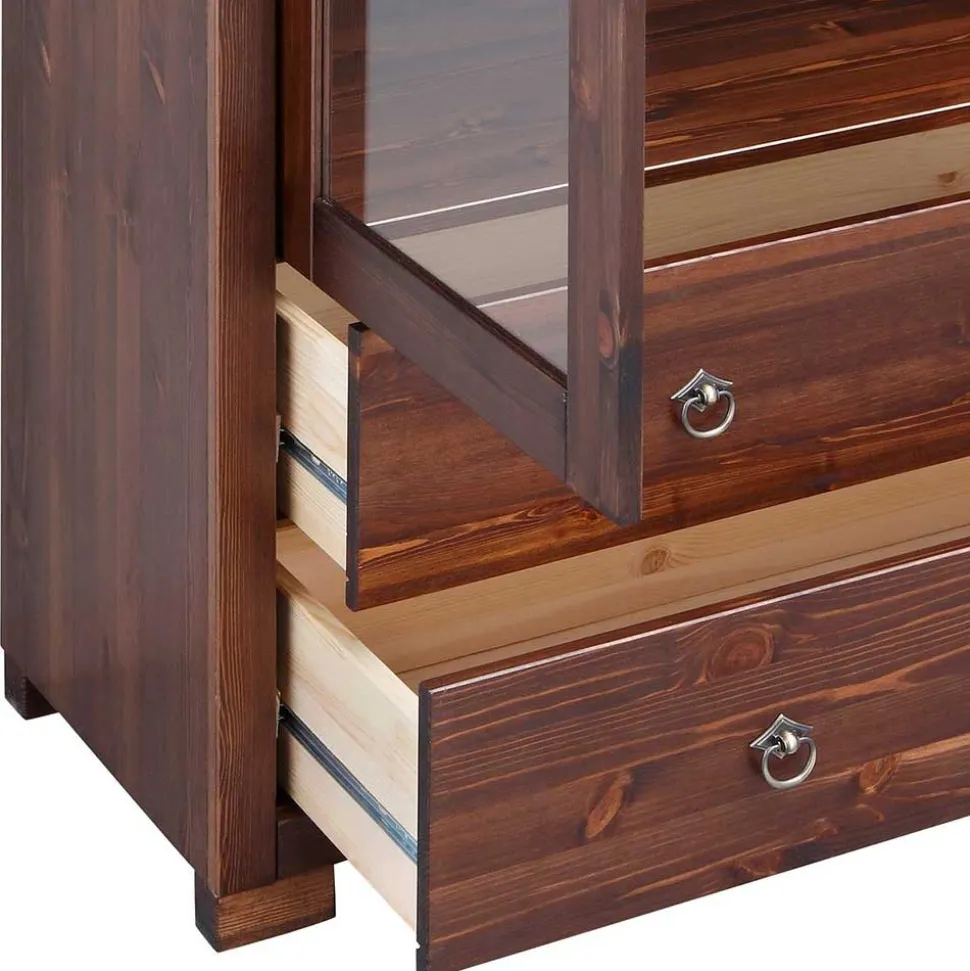 80x178x40 Vitrine mit 2 Schubladen - Luvin