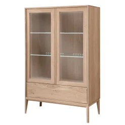 90x140x42 Vitrine mit Doppeltür und Schublade - Lamia