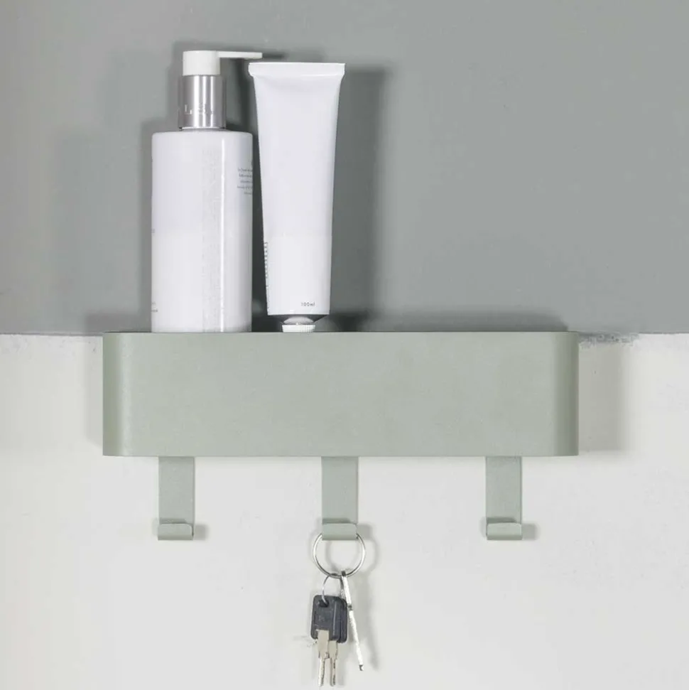 27x12x8 Wandgarderobe in Graugrün - Ruamantico