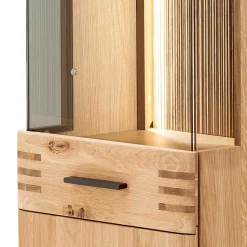 45x149x37 Wandvitrine in Eiche Bianco - Crupean