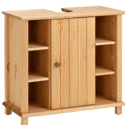 60x65x30 Waschbeckenunterschrank aus Massivholz - Akzinad