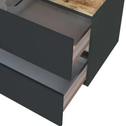 100x54x48 Waschtisch Konsole in Grau & Wildeiche - Noricas