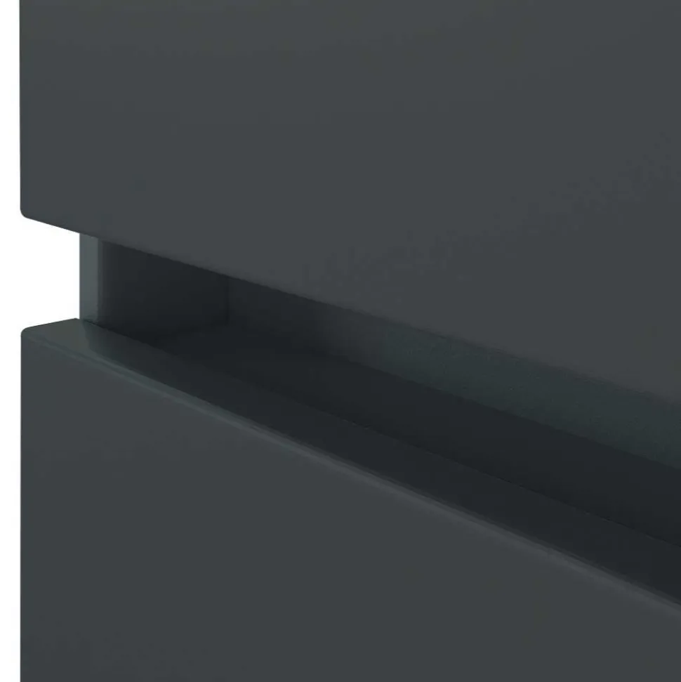 100x54x48 Waschtisch Konsole in Grau & Wildeiche - Noricas