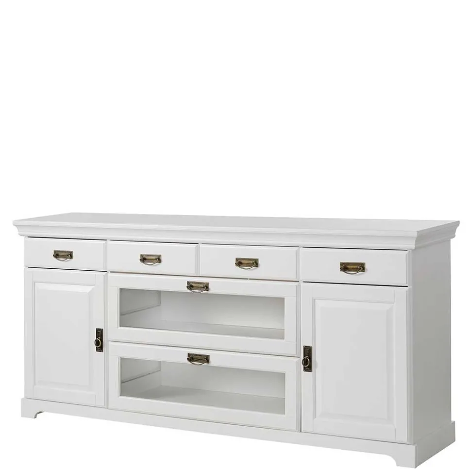 180x84x40 Weißes Sideboard - Landhaus modern - Akbelev