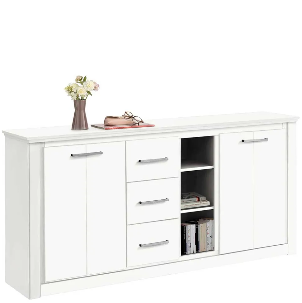 170x82x35 Weißes Sideboard auf Sockel - Enzetra