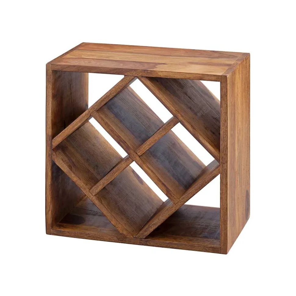 40x40x25 Weinregal aus Massivholz - Sharmota