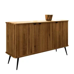 144x87x46 Wildeiche Anrichte mit Metallbeinen - Casarius