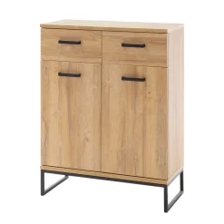 81x104x38 Wildeiche Dekor Kommode 2-türig - Truvisas