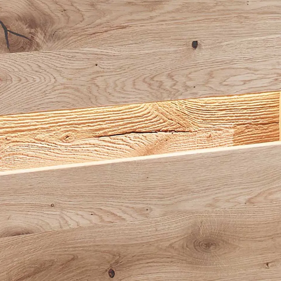 103x152x44 Wildeiche Highboard mit Glaseinsatz - Acmida