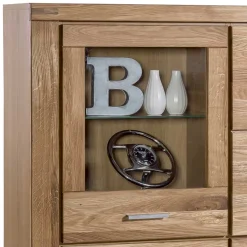 108x140x40 Wildeiche Highboard 4-türig - Maila