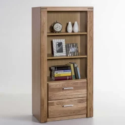 68x140x40 Wohnraum Regal aus Wildeiche - Maila