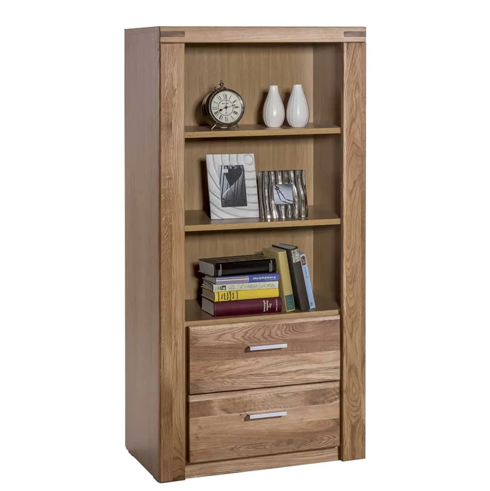 68x140x40 Wohnraum Regal aus Wildeiche - Maila