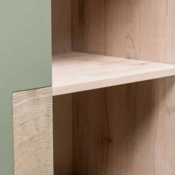 90x120x45 Wohnzimmer Highboard in Grau & Buche - Ajevos