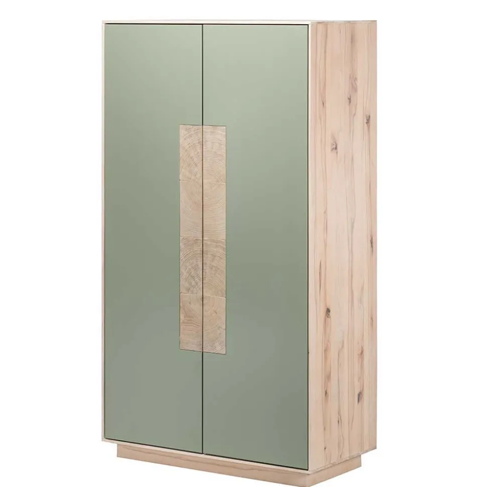 90x120x45 Wohnzimmer Highboard in Grau & Buche - Ajevos