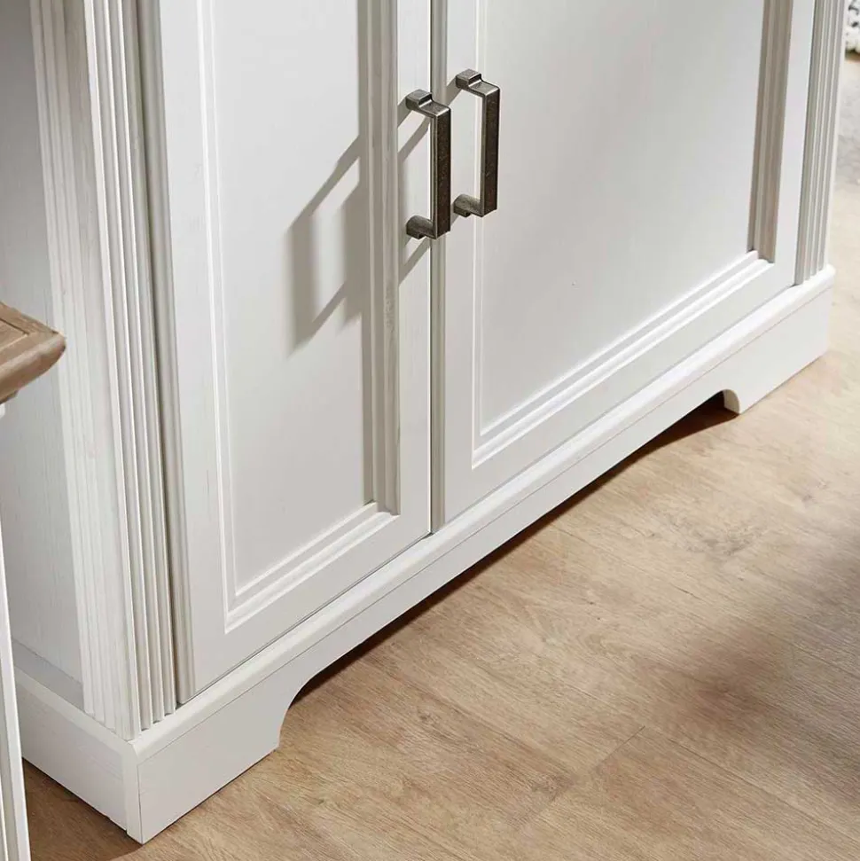 93x150x42 Wohnzimmer Schrank mit LED Licht - Sinolita