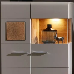 80x139x37 Wohnzimmer Schrank mit Glas Einsatz - Fraguca