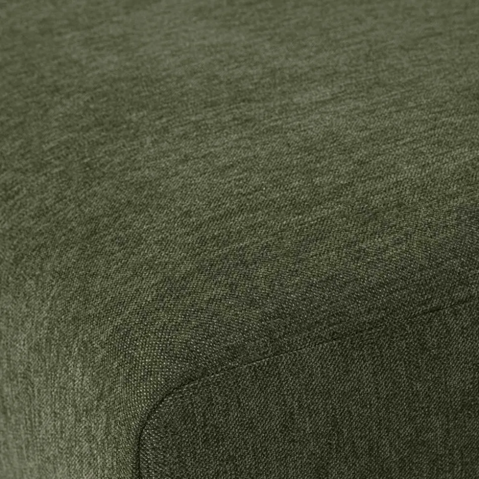 100x44x100 Wohnzimmerhocker in Dunkelgrün - Arraggo