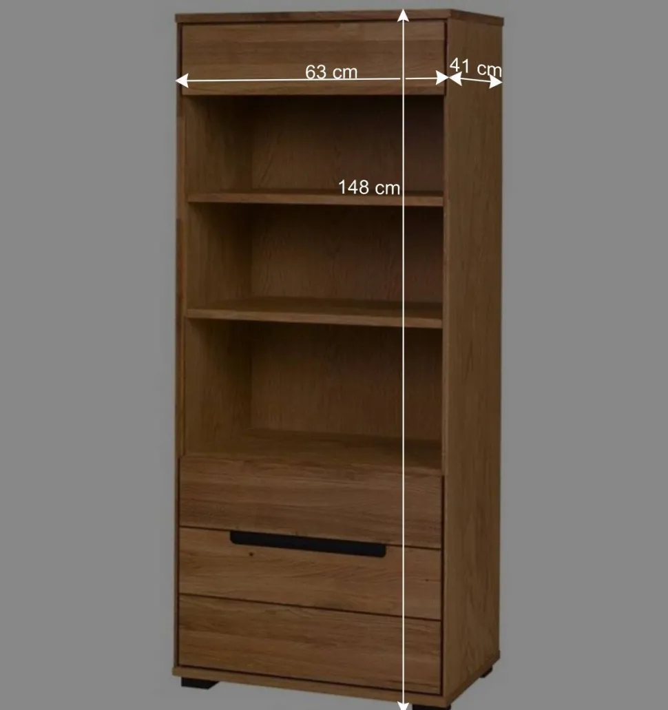 63x148x41 Wohnzimmerregal in Eiche - Sennya I