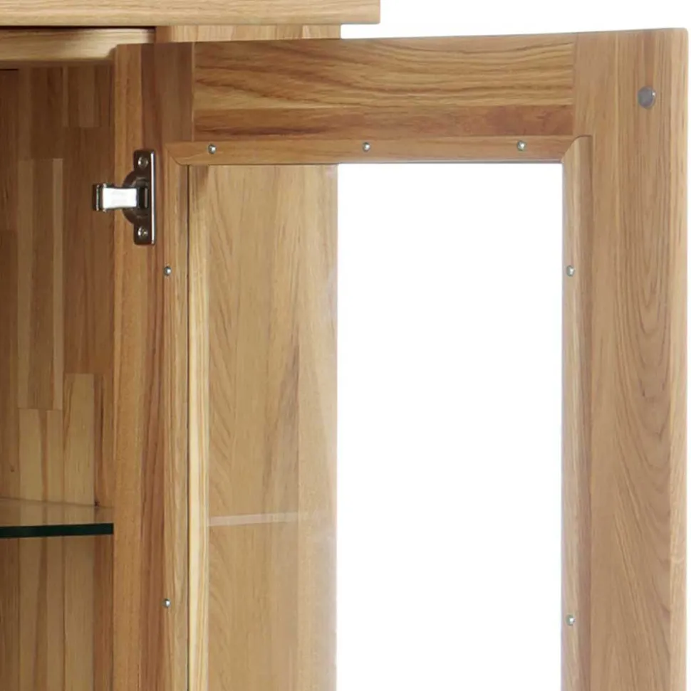 131x160x47 Wohnzimmerschrank mit Glastüren - Miarizia