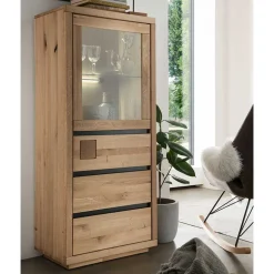 65x148x40 Wohnzimmerschrank mit Glastür - Embleys