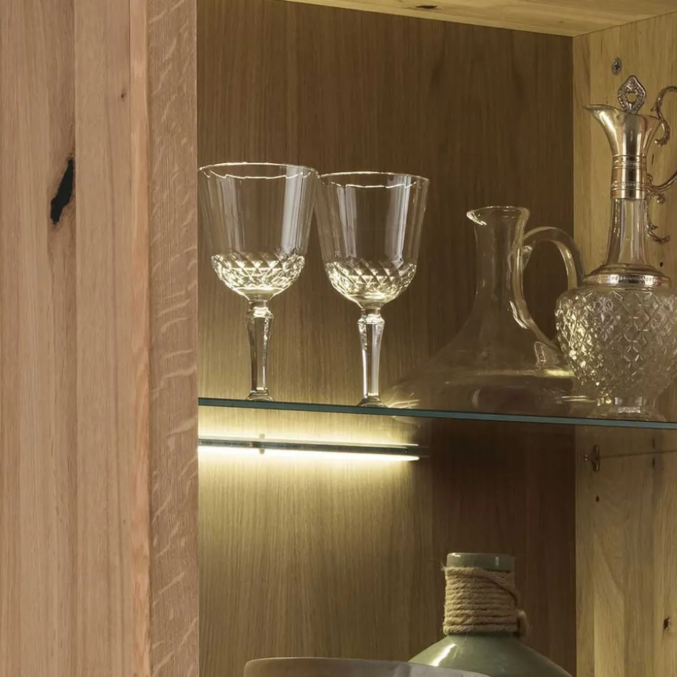 65x148x40 Wohnzimmerschrank mit Glastür - Embleys