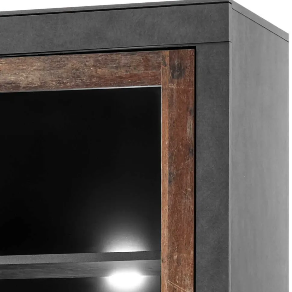 97x201x40 Wohnzimmerschrank mit Glastür - Timuras