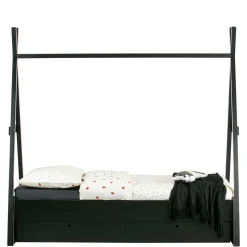 111x209x212 Zelt Kinderbett in Schwarz - Loytina