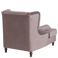 XXL Ohrenbackensessel in Rosa Samtvelours - Scolari