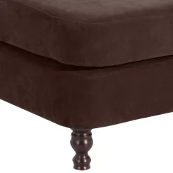 XXL Polstersessel in Braun Velours - Snoud