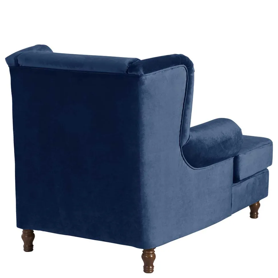 XXL Sessel in Dunkelblau Samtvelours - Louam