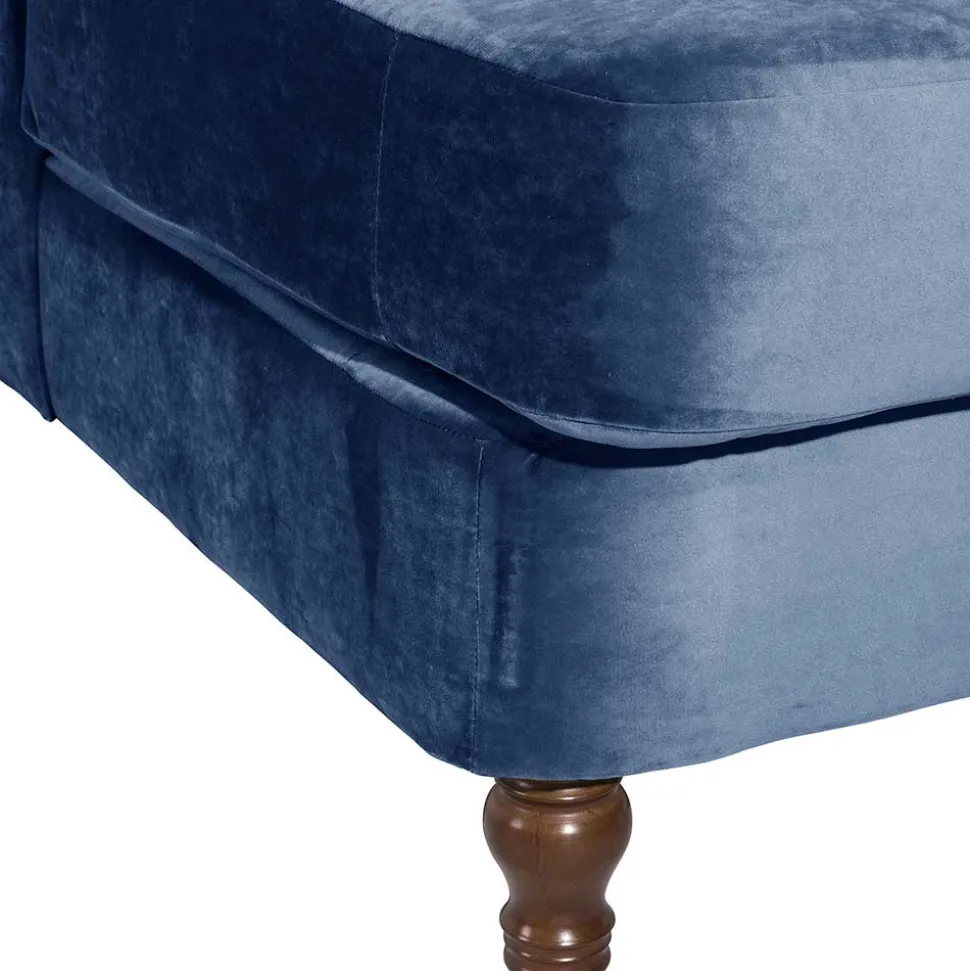 XXL Sessel in Dunkelblau Samtvelours - Louam